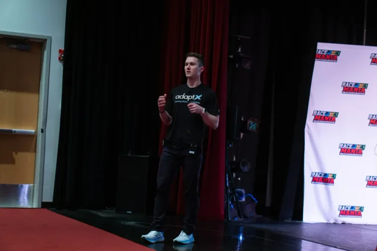 Brendan presenting at RaceMania