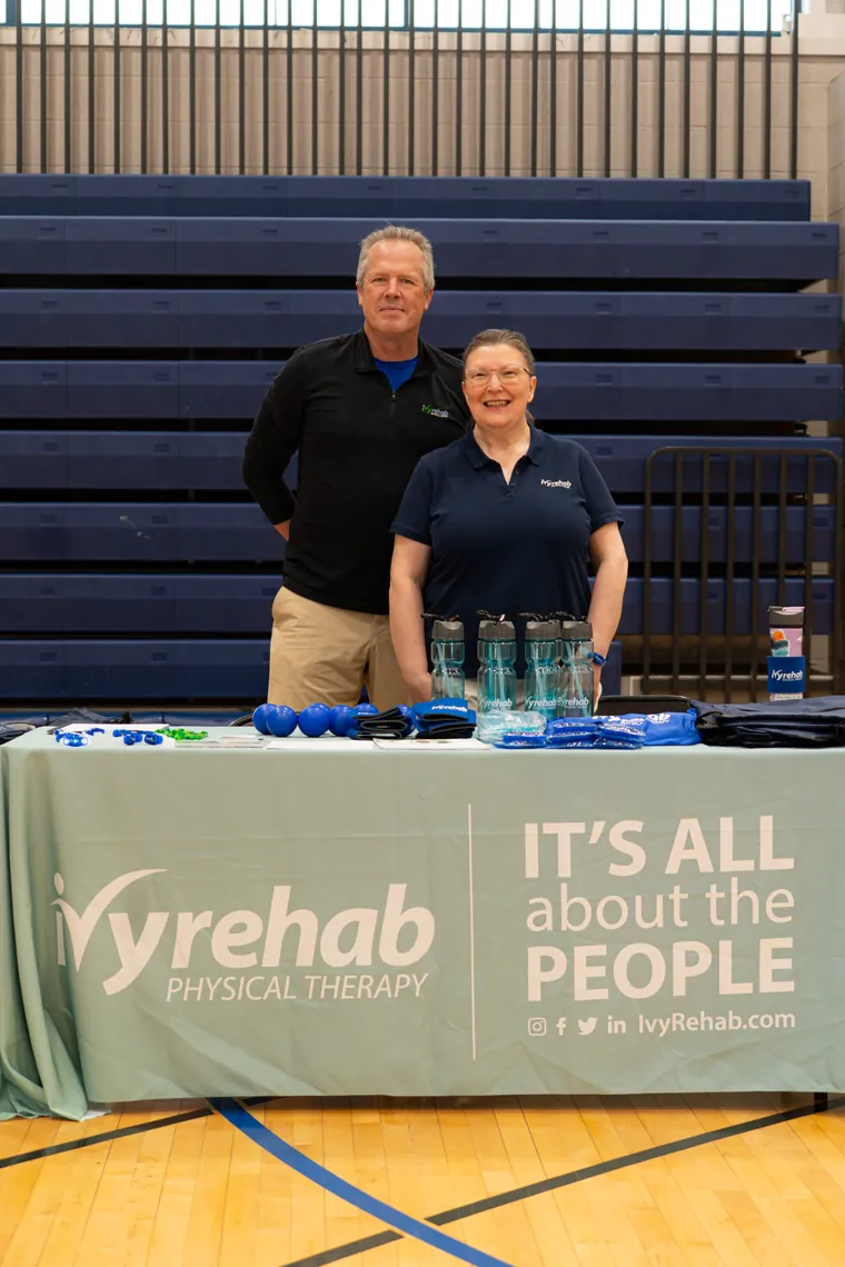 The Ivy Rehab Physical Therapy stand at the expo